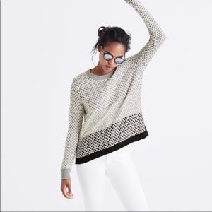 Madewell Geoblock Crewneck Sweater